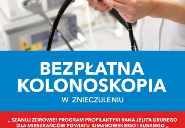 „Szanuj zdrowie! Program profilaktyki raka jelita grubego dla mieszkańców powiatu limanowskiego, suskiego, wadowickiego, nowosądeckiego i tatrzańskiego”
