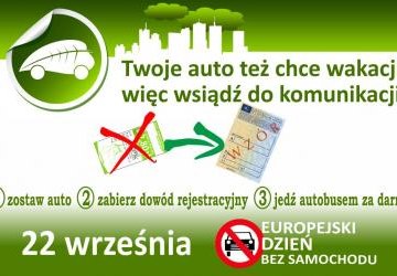 22 września – Europejski dzień bez samochodu