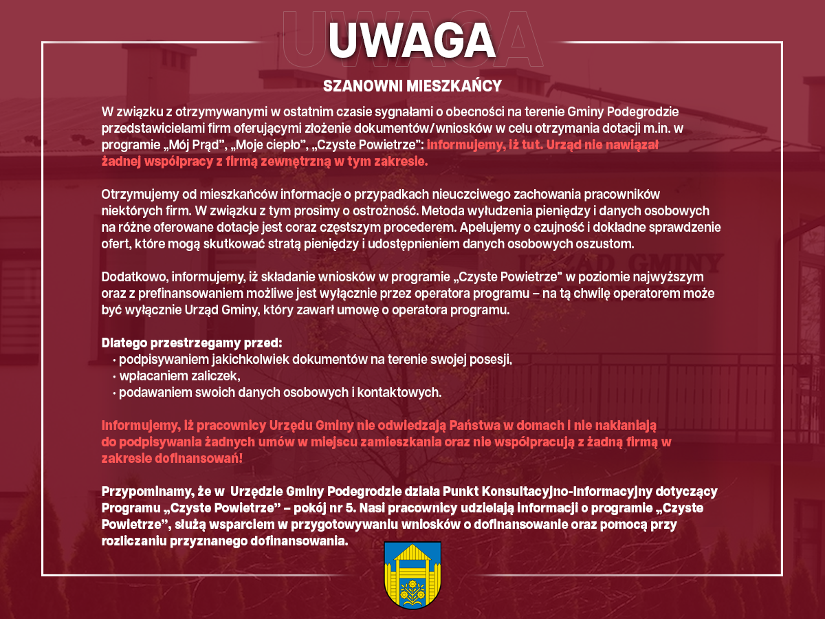 OGŁOSZENIA I KOMUNIKATY
