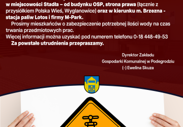 Przerwa w dostawie wody - Stadła