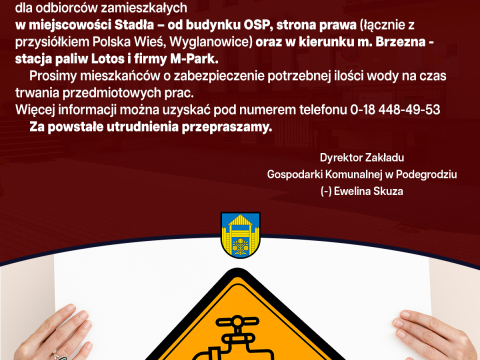 Przerwa w dostawie wody - Stadła