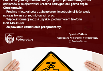Przerwa w dostawie wody - Brzezna i Chochorowice