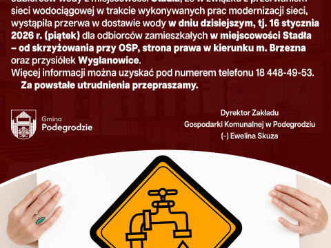 Przerwa w dostawie wody - Stadła