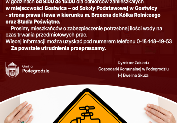 Przerwa w dostawie wody - Gostwica