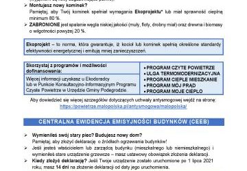 Wdrażanie programu ochrony powietrza w Gminie Podegrodzie