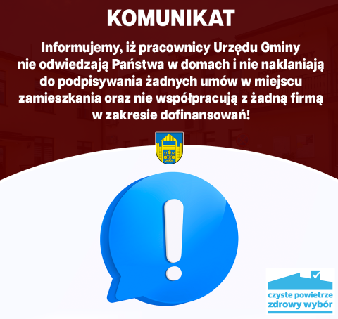 Komunikat w sprawie współpracy z firmami w zakresie dofinansowań