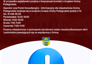 Komunikat w sprawie ulotek dotyczących programu 