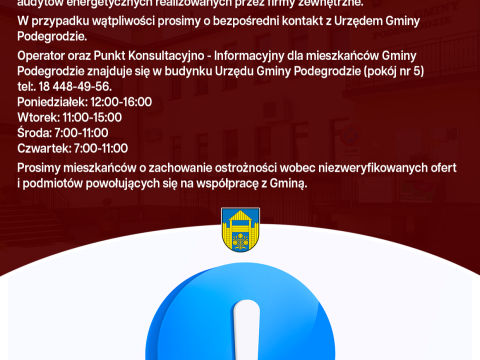 Komunikat w sprawie ulotek dotyczących programu "Czyste Powietrze"