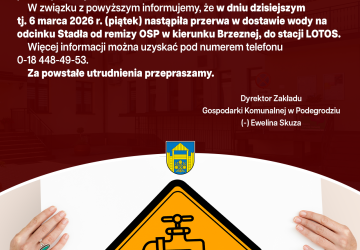 Przerwa w dostawie wody - Stadła