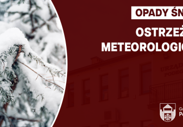 Ostrzeżenie meteorologiczne - opady śniegu