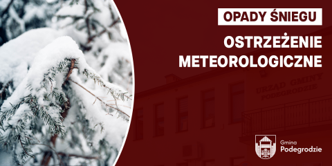 Ostrzeżenie meteorologiczne - opady śniegu