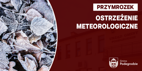 Ostrzeżenie meteorologiczne - przymrozek