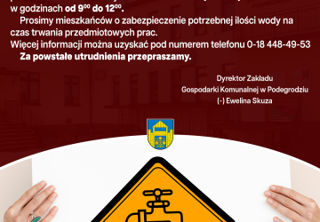 Przerwa w dostawie wody - Brzezna/Strzyganiec