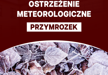 Ostrzeżenie meteorologiczne - przymrozek