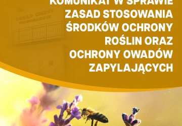 Komunikat w sprawie zasad stosowania środków ochrony roślin oraz ochrony owadów zapylających