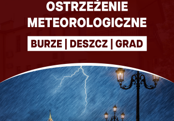 Ostrzeżenie meteorologiczne - burze, deszcz, grad