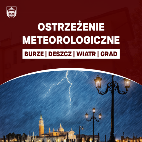 Ostrzeżenie meteorologiczne - burze, deszcz, wiatr, grad
