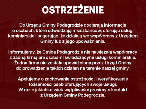 Ostrzeżenie - Usługi kominiarskie