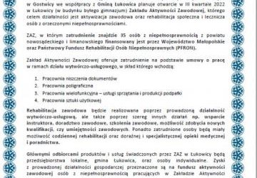 Zakład Aktywności Zawodowej w Łukowicy