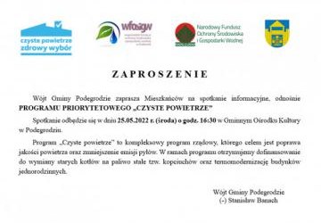 Zaproszenie na spotkanie informacyjne