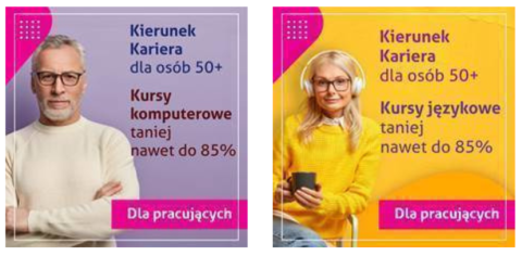 Informacja dla osób które ukończyły 50 rok życia a dotąd jeszcze nie skorzystały z dofinansowania do szkoleń w ramach projektów Kierunek Kariera i Kierunek Kariera Zawodowa