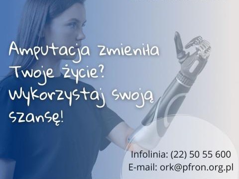 Komunikat skierowany do osób po amputacji.
