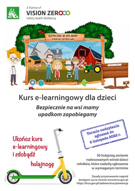 Rozwiąż kurs e-learningowy i wygraj jedną z 50 hulajnóg ufundowanych przez KRUS