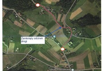 Komunikat o zamknięciu drogi