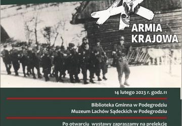 Zaproszenie na otwarcie wystawy w 81 rocznicę przekształcenia Związku Walki w Armię Krajową