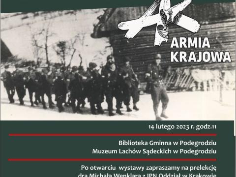 Zaproszenie na otwarcie wystawy w 81 rocznicę przekształcenia Związku Walki w Armię Krajową