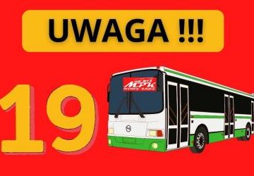 Uwaga zmiana rozkładu jazdy linii MPK nr 19