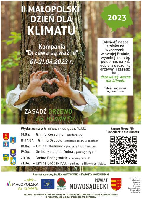 II Małopolski dzień dla klimatu „Drzewa są ważne” w Gminie Podegrodzie