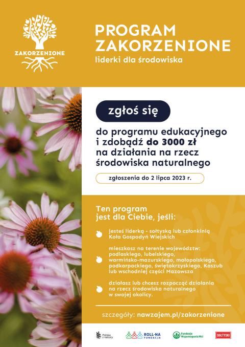 Zakorzenione – liderki dla środowisk. Trwa nabór do projektu dla kobiet z terenów wiejskich działających na rzecz przyrody