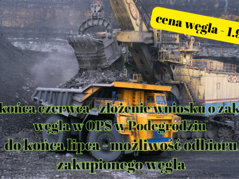 Termin zakupu węgla po cenie preferencyjnej