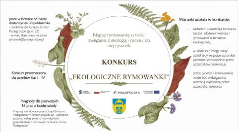 KONKURS „Ekologiczne rymowanki”