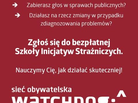 Zapraszenie do bezpłatnej Szkoły Inicjatyw Strażniczych