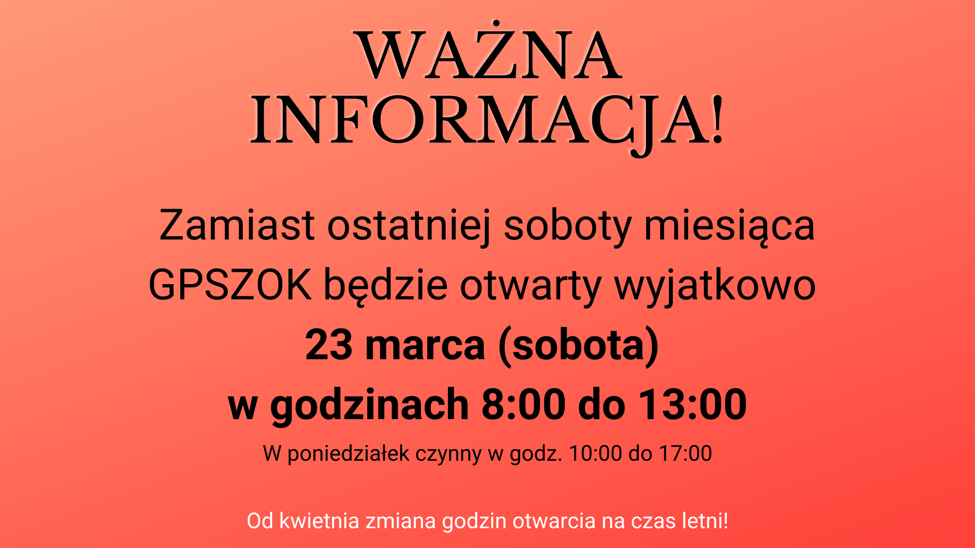 OGŁOSZENIA I KOMUNIKATY