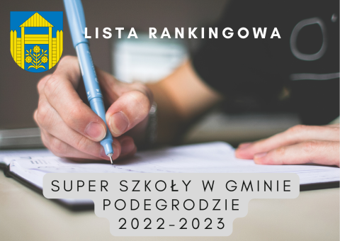 Wyniki rekrutacji do projektu "Super Szkoły w Gminie Podegrodzie" na rok 2022/2023