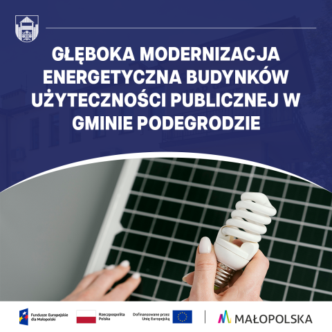 Głęboka modernizacja energetyczna budynków użyteczności publicznej w Gminie Podegrodzie etap I