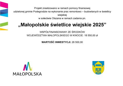 Małopolskie świetlice wiejskie 2025