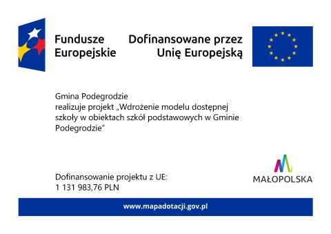 „Wdrożenie modelu dostępnej szkoły w obiektach szkół podstawowych w Gminie Podegrodzie”