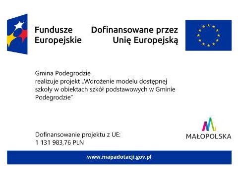 „Wdrożenie modelu dostępnej szkoły w obiektach szkół podstawowych w Gminie Podegrodzie”