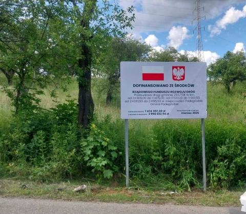 Przebudowa drogi gminnej OSOWIE w miejscowości Podegrodzie