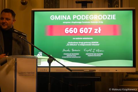 Rozbudowa drogi gminnej 293632K "Do Mikulca" w km od 0+083,00 do km 0+156,50 w miejscowości Olszana, Gmina Podegrodzie