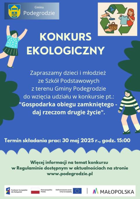 Konkurs ekologiczny „Gospodarka obiegu zamkniętego – daj rzeczom drugie życie”