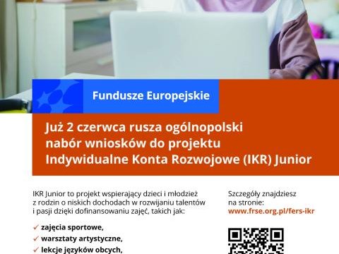 Ruszył nabór do programu Indywidualne Konta Rozwojowe (IKR) Junior!