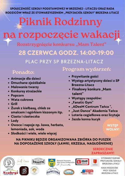 Rodzinny Piknik Wakacyjny w Brzeznej-Litacz