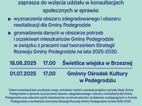 Przypomnienie o konsultacjach społecznych. Weź udział i podziel się swoją opinią!