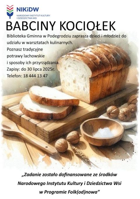 Babciny kociołek - warsztaty kulinarne w Bibliotece Gminnej w Podegrodziu
