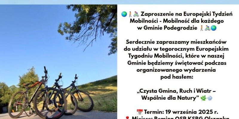 Europejski Tydzień Mobilności w Gminie Podegrodzie